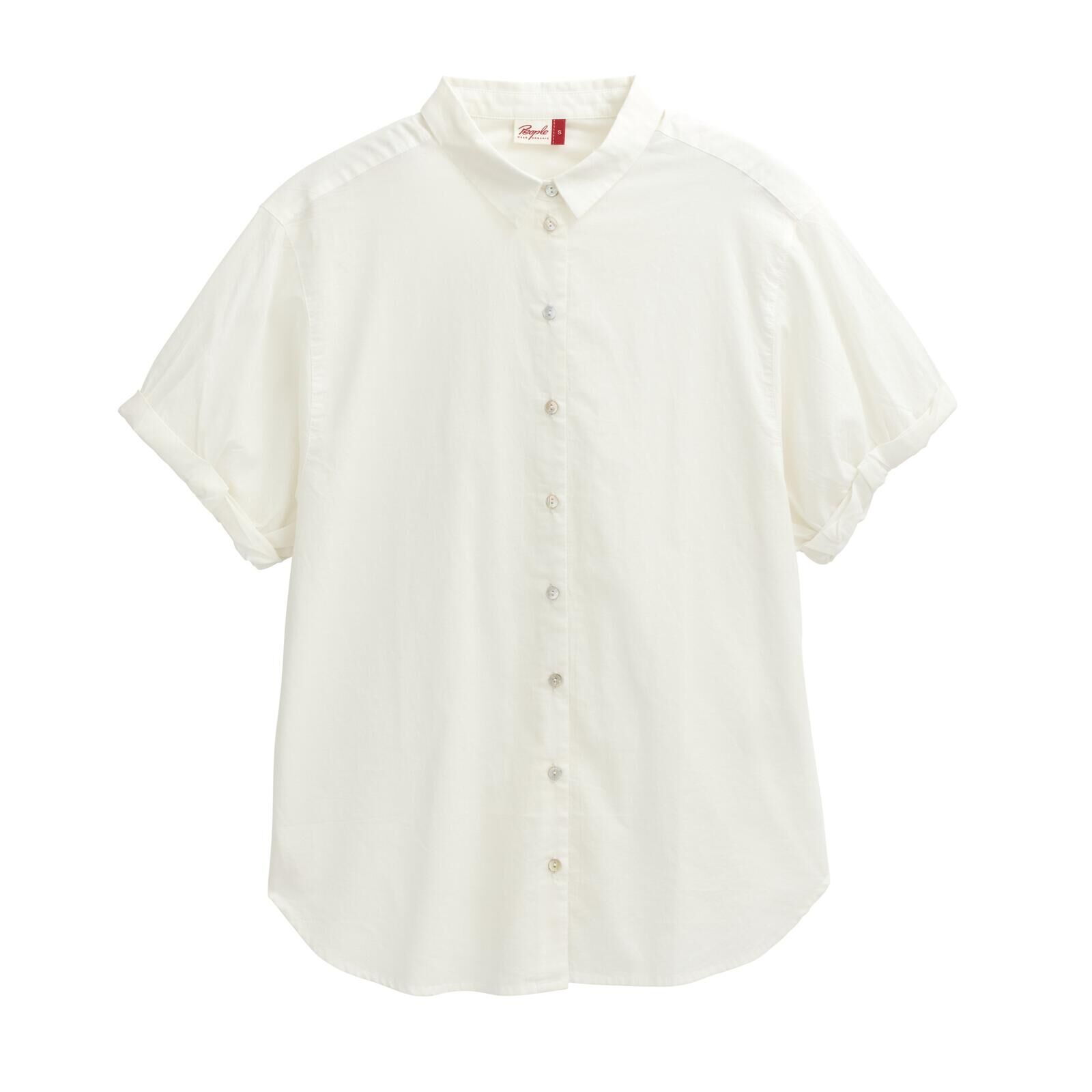 People Wear Organic Damen Bluse kurzarm wei