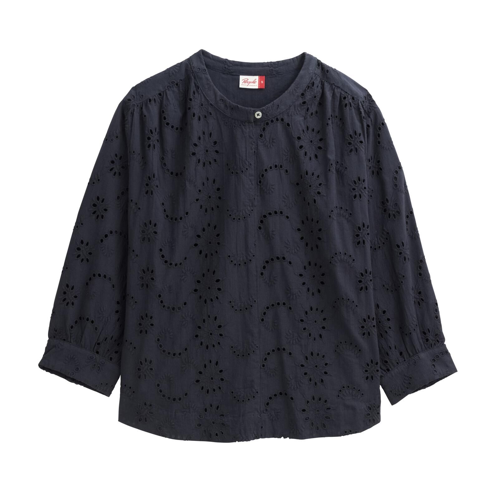 People Wear Organic Damen Bluse dunkelblau