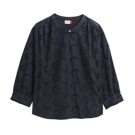 People Wear Organic Damen Bluse dunkelblau