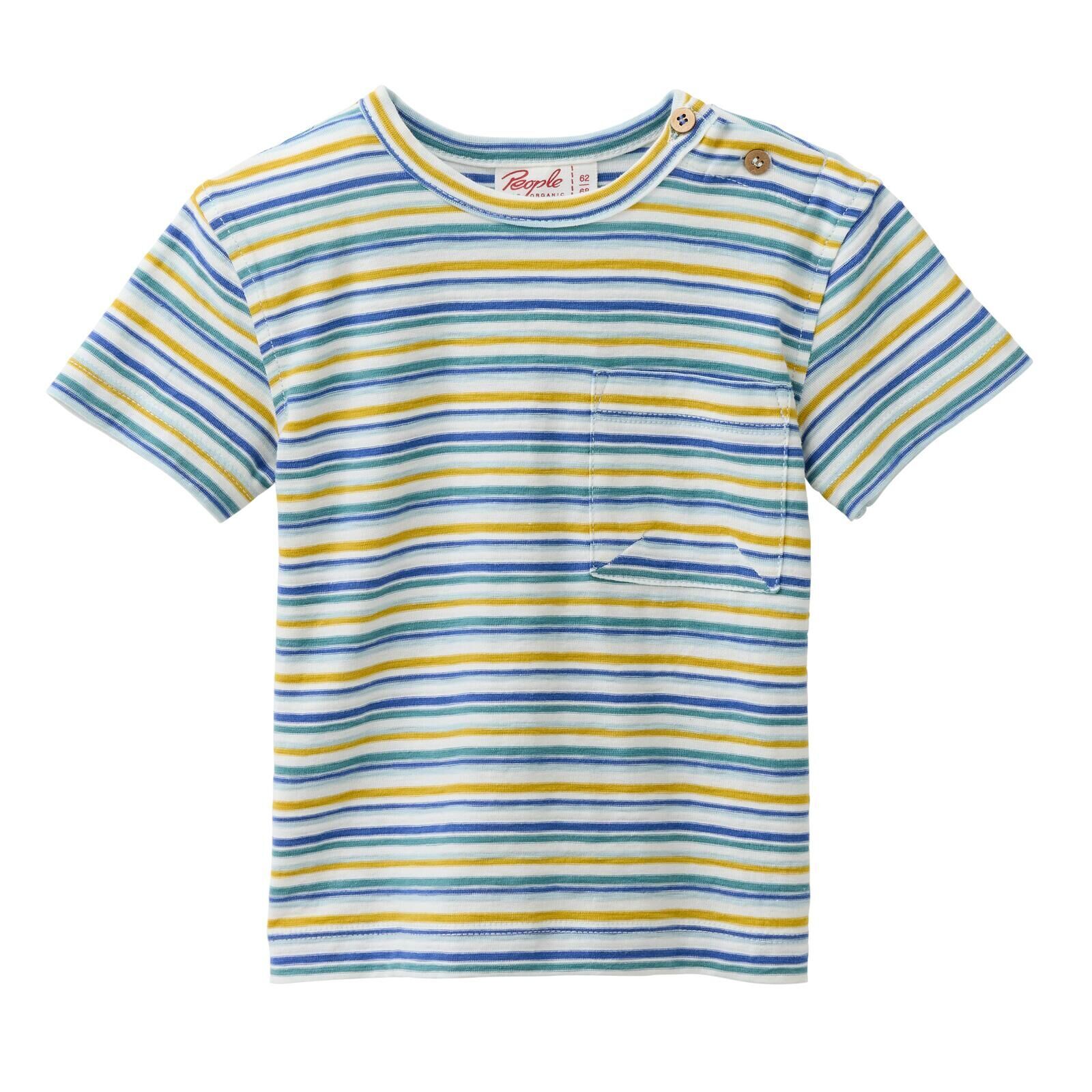 People Wear Organic Baby Shirt kurzarm bunt geringelt 62/68