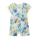 People Wear Organic Baby Overall kurz trkis Palmen 74/80