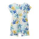 People Wear Organic Baby Overall kurz trkis Palmen 74/80