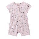 People Wear Organic Baby Overall kurz hellrosa Sommerblumen 86/92