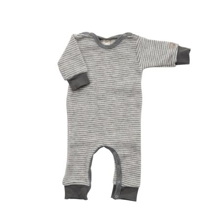 Lilano Baby Anzug mit Bndchen Wollplsch geringelt