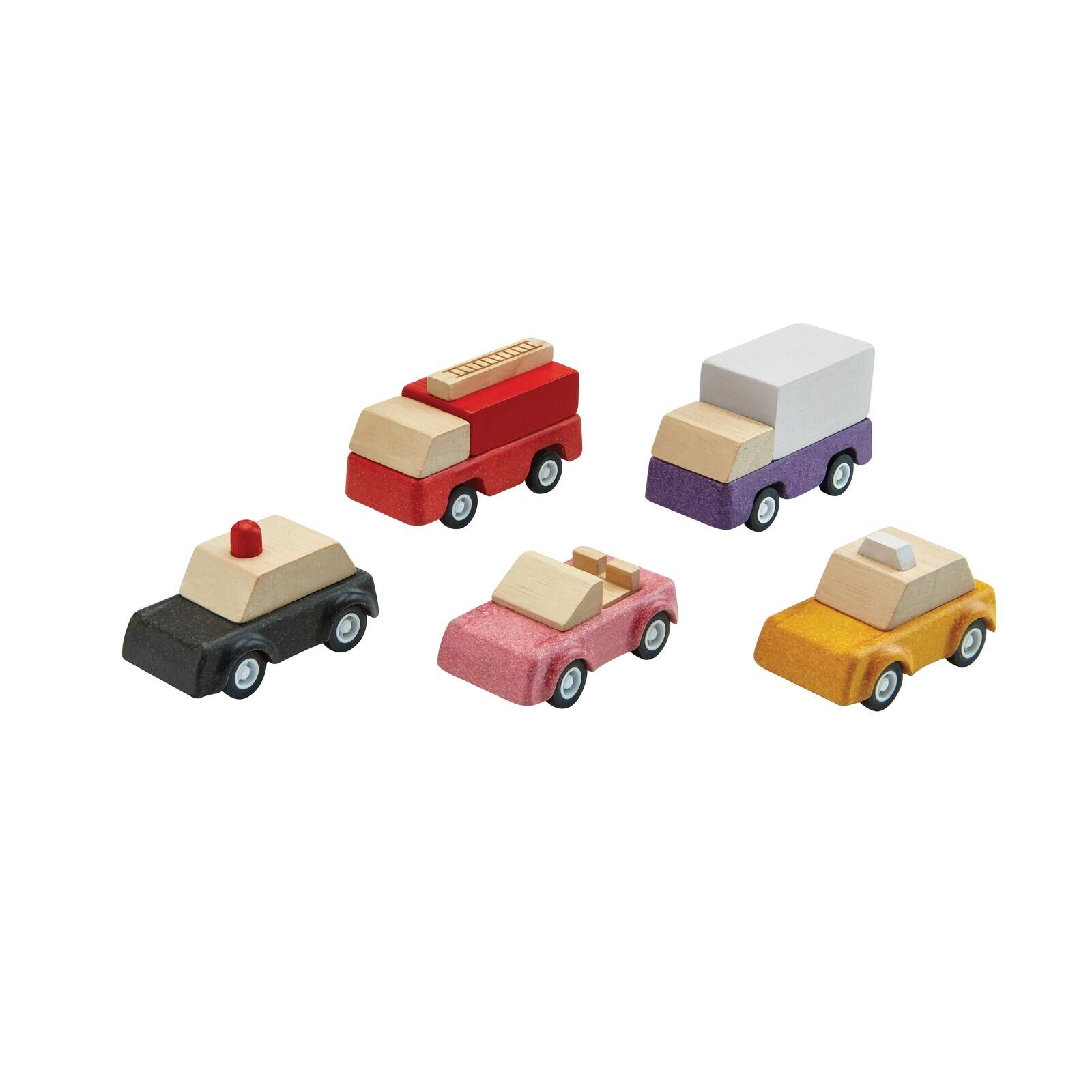PlanToys Spielzeug Holz Fahrzeugset PlanWorld