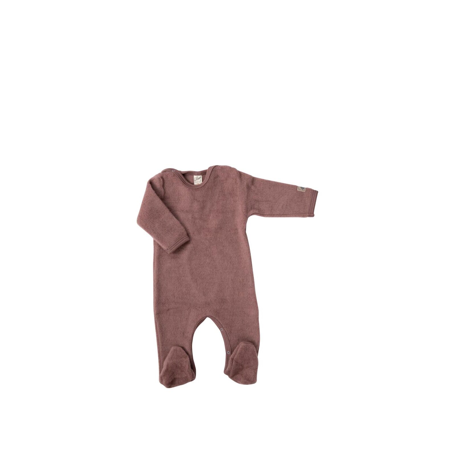 Lilano Baby Anzug mit Fu Wollfrottee uni versch. Farben