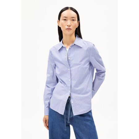 ARMEDANGELS Damen Bluse LOUILAA white-lapsis blue
