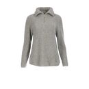 naturalmente Damen Pullover Perlfang-Troyer grau-white mel. S