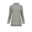 naturalmente Damen Pullover Perlfang Stehkragen grau-white-mel XS