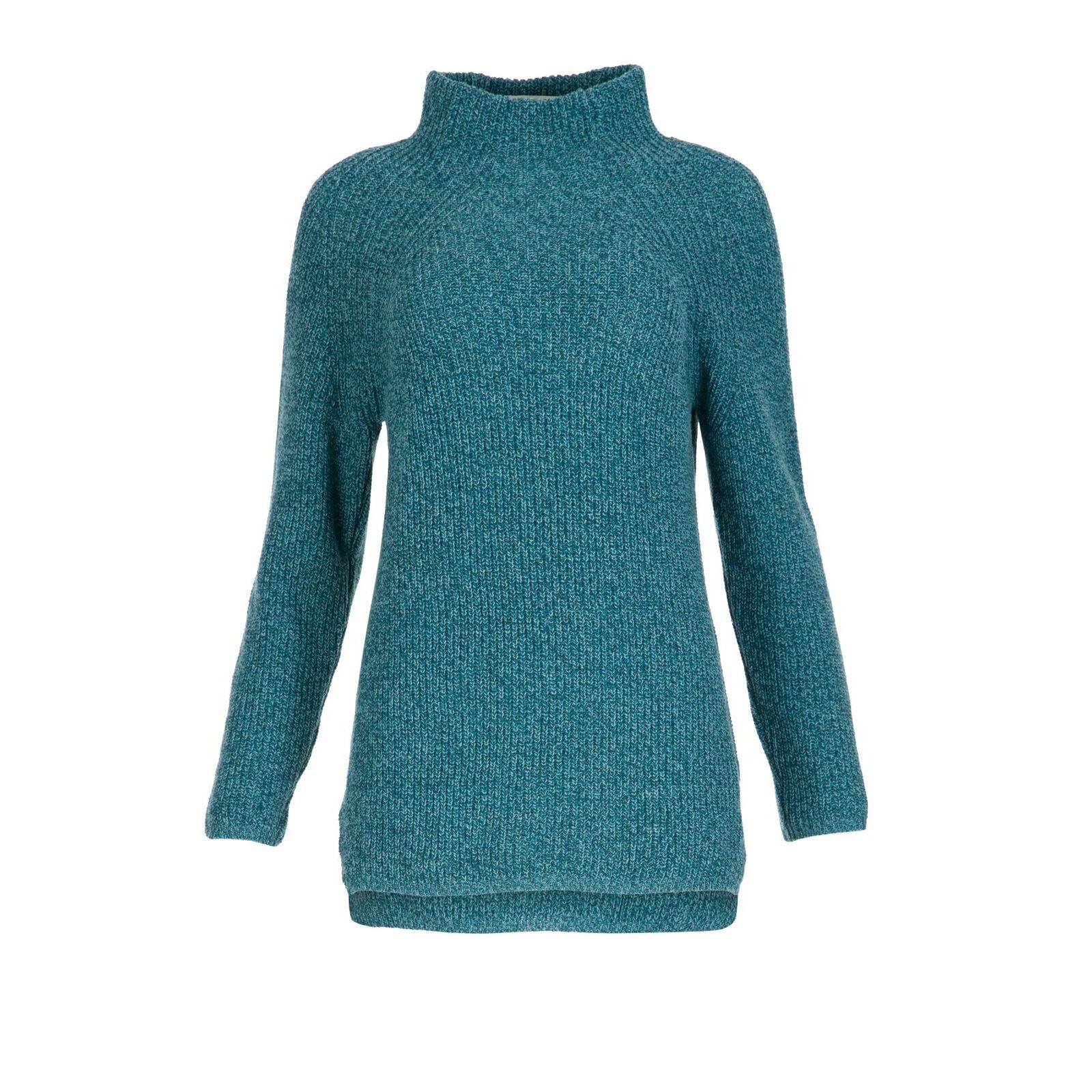 naturalmente Damen Pullover Perlfang Stehkragen XS