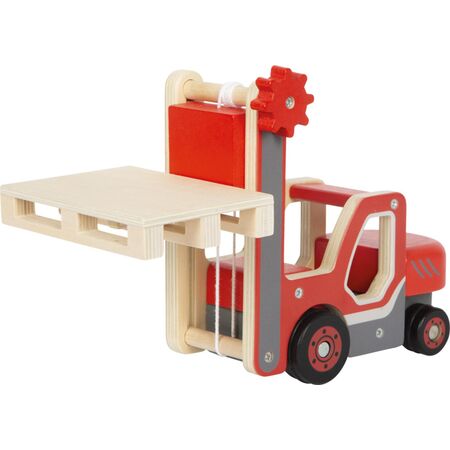 small foot Holzspielzeug: Gabelstapler mit Palette