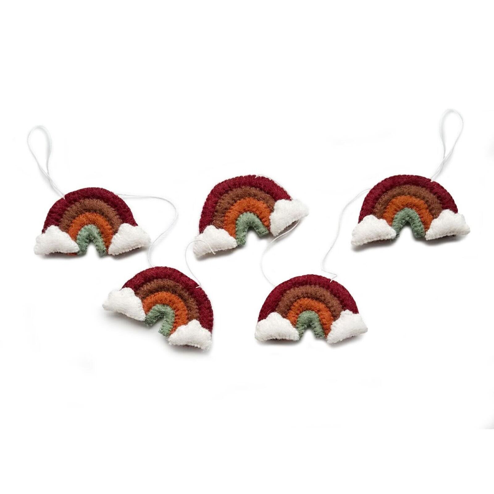 gamcha Girlande: Regenbogen braun/orange