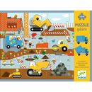 Djeco Bodenpuzzle: Baustelle - 12 + 5 Teile
