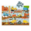 Djeco Bodenpuzzle: Baustelle - 12 + 5 Teile