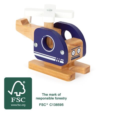 small foot Holzspielzeug: Hubschrauber