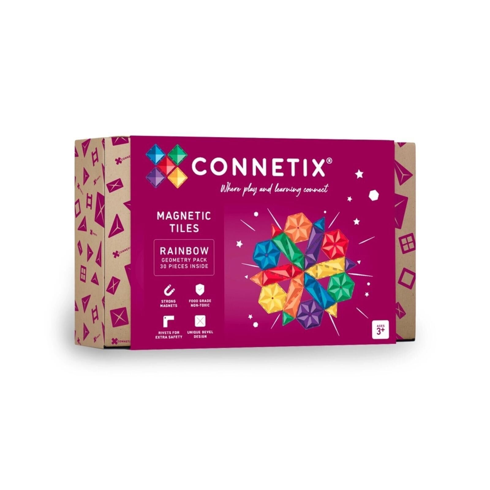 CONNETIX Magnetbausteine Geometrie Rainbow - 30 Teile