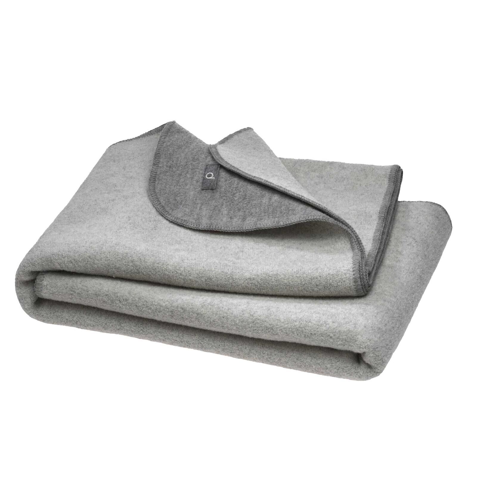 disana Doubleface-Decke Merino Wolle grau-natur gro