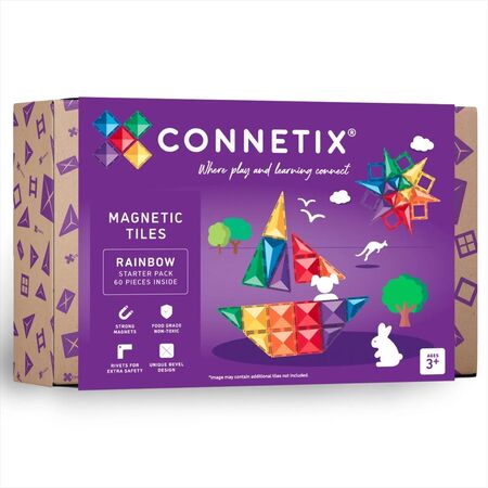 CONNETIX Magnetbausteine Rainbow - 60 Teile