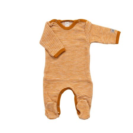 Lilano Baby Anzug mit Fu� Wollfrottee Ringel