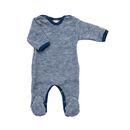 Lilano Baby Anzug mit Fu� Wollfrottee Ringel